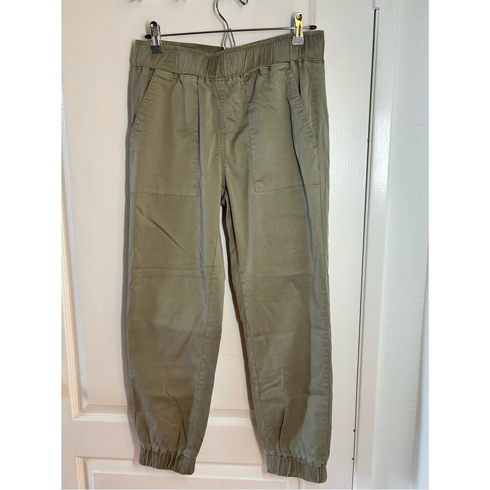 Buffalo Women's Olive Green Tencel Blend Jogger Pants Elastic Waist Size S